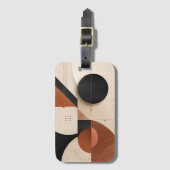 Luxe neutrale geometrische bagagelabel met estheti (Voorkant (verticaal))
