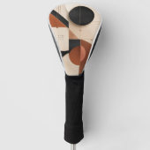 Luxe neutrale geometrische esthetiek golfheadcover (Voorkant)