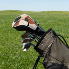 Luxe neutrale geometrische esthetiek golfheadcover