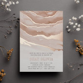 Luxe Neutrale Marble Sweet Sixteen Birthday Folie Uitnodiging