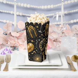 Luxe Nieuwjaarsviering Patroon Popcorn Bedankdoosjes