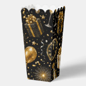 Luxe Nieuwjaarsviering Patroon Popcorn Bedankdoosjes (Voorkant)