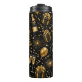 Luxe Nieuwjaarsvieringspatroon Thermosbeker (Voorkant)