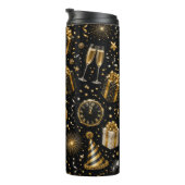 Luxe Nieuwjaarsvieringspatroon Thermosbeker (Geroteerd rechts)