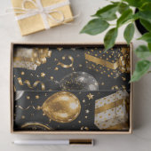 Luxe Nieuwjaarsvieringspatroon Tissuepapier (Geschenk)