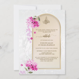 Luxe Nikkah-huwelijksuitnodiging   Hortensia's Kaart