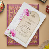 Luxe Nikkah Huwelijksuitnodiging | Hydrangeas Kaart