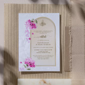 Luxe Nikkah Huwelijksuitnodiging | Hydrangeas Kaart