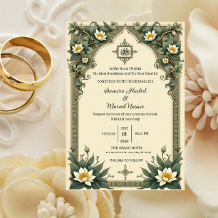 Luxe Nikkah Islamitische Trouw  Kaart