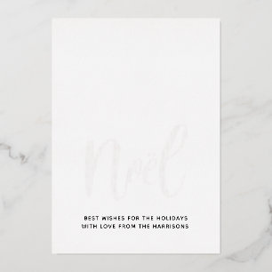 Luxe Noel Zwart & Wit Echt Folie Feestdagenkaart