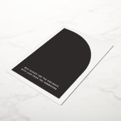 Luxe Noel Zwart & Wit Half Boog Echt Folie Feestdagenkaart (Gedraaid)