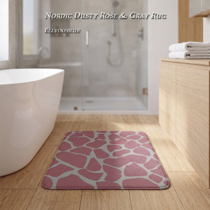 Luxe Noorse Stof Roze Grijs Giraffeprint Badmat
