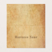 Luxe nostalgische oude papieren look Professional Visitekaartje (Buitenkant ongevouwen)