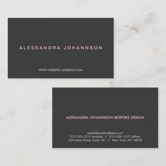 LUXE Nr. 2 Visitekaartje met HOGE MODE (Voorkant / Achterkant)