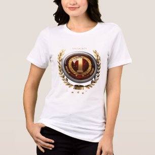 Luxe Nummer Eén Lauwerkrans Garantie Embleem Tri-Blend Shirt