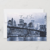 Luxe NYC Silhouet van de stad Bedankt (Voorkant)