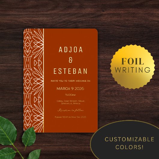 Luxe Oerwoud Folie Uitnodiging