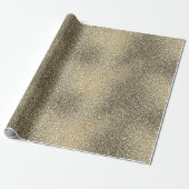 Luxe Ombre Goud Zand Glitterend Gradiënt Cadeaupapier (Uitgerold)