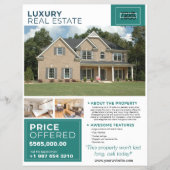 Luxe onroerend goed aangepaste marketing flyer (Voorkant)