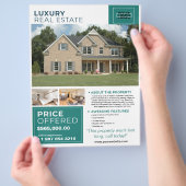 Luxe onroerend goed aangepaste marketing flyer (Hand)