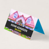 Luxe onroerend goed (QR-code) Huis makelaar gevouw Visitekaartje (Voorkant)