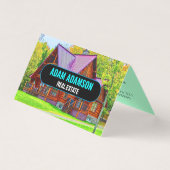 Luxe onroerend goed (QR-code) Huis makelaar gevouw Visitekaartje (Voorkant)