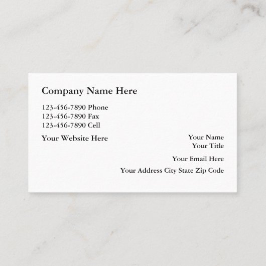 Luxe onroerend goed Visitekaartjes (Achterkant)