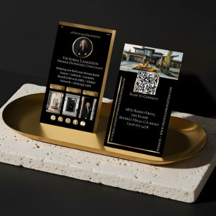 Luxe onroerend goed zwart goud social media foto's visitekaartje
