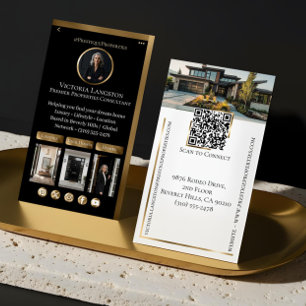 Luxe Onroerend Goed Zwarte Goud Sociale Media Foto Visitekaartje