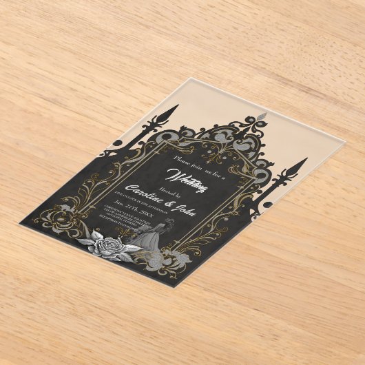 Luxe ontmoet romance. acryl uitnodigingen (Laagn)