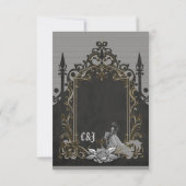 Luxe ontmoet romance RSVP kaartje (Achterkant)