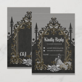 Luxe ontmoet romance RSVP kaartje