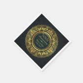 Luxe ontwerp 50e bruiloft Jubileum Servet (Hoek)