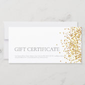 Luxe Ontwerp Cadeaubon Goud Sparkle Wit Bedankkaart (Voorkant)
