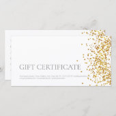 Luxe Ontwerp Cadeaubon Goud Sparkle Wit Bedankkaart (Voorkant / Achterkant)