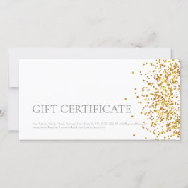 Luxe Ontwerp Cadeaubon Goud Sparkle Wit Bedankkaart