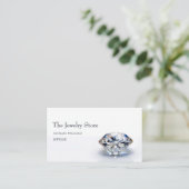 Luxe ontwerp diamanten juwelier visitekaartje (Staand voorkant)
