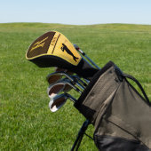 Luxe ontwerp Robert “R” monogram leer Golfheadcover (Insitu)