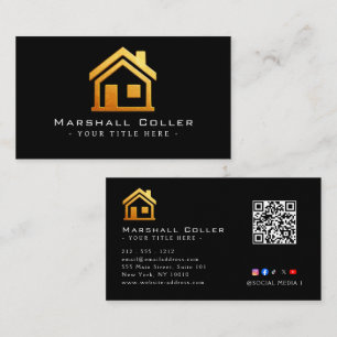 Luxe ontwerp voor onroerend goed magnetisch visitekaartje