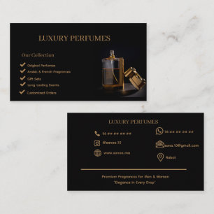 Luxe ontwerp voor visitekaartjes voor parfumerieën