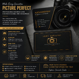 Luxe Ontwerp Zakelijke Kaart voor Fotografen Visitekaartje