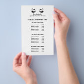 Luxe Oogverblindende SERVICE LIJST VOOR WIMPER SAL Flyer (Hand)