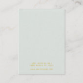 Luxe Oorbel Houder-Zachte Neutraal met Gouden Font Visitekaartje (Achterkant)