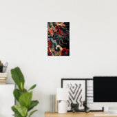 Luxe oosterse tapijt ontwerp Poster - ingewikkeld  (Thuiskantoor)