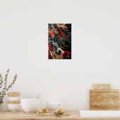 Luxe oosterse tapijt ontwerp Poster - ingewikkeld  (Keuken)