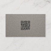 Luxe op een Budget Silver QR Code Visitekaartje (Achterkant)