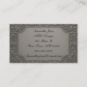 Luxe op een Budget Silver QR Code Visitekaartje (Voorkant)