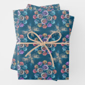 Luxe opaalachtig Rozen inpakpapier (In situ)