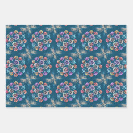 Luxe opaalachtig Rozen inpakpapier