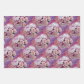 Luxe opaalachtige pioenen Rozen inpakpapier (Voorkant 2)